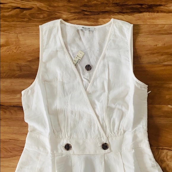 Madewell Button-Waist Wrap Midi Dress - Picture 4 of 16